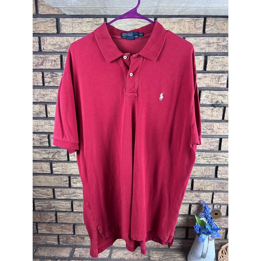 Polo Ralph Lauren Mens Cotton Polo Shirt Size XL Red Pony Logo Short Sleeve